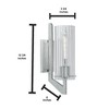 Norwell Lighting Faceted 1 - Light Sconce in  Chrome - 2 of 4