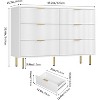 Dresser for Bedroom,6 Drawer Dresser with Wide Drawers,Wooden Chest of Drawers,Modern Storage Dressers for Living Room,Closet,Hallway,Entryway - 2 of 4