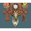 11" Painted Cuckoo Clock – 8 in – 5 Leaves, 1 Bird with Dancers – River City Clocks - 3 of 3