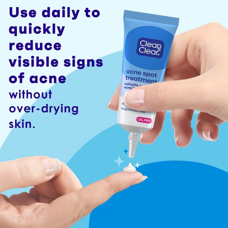 Clean &#38; Clear Advantage Acne Spot Treatment Gel Cream with Salicylic Acid and Witch Hazel - .75 fl oz, 4 of 14