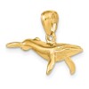 Black Bow Jewelry 14k Yellow Gold 3D Humpback Whale Pendant - 4 of 4