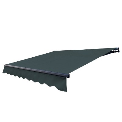 ALEKO 13 x 10 feet Retractable Black Frame Home Patio Canopy Awning 13'x10'