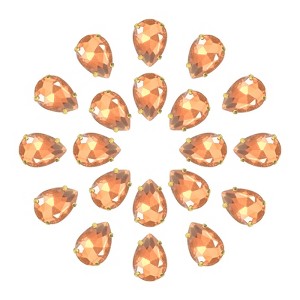 Unique Bargains Glass Craft Embellishments Flat Back Four Claws Teardrop Gems 20 Pcs - 1 of 4