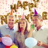 Juvale 50 Pack Colorful Party Noise Makers with Foil Tinsel Streamers for Party Favors, Birthday Squawkers, 5 Colors - 3 of 4