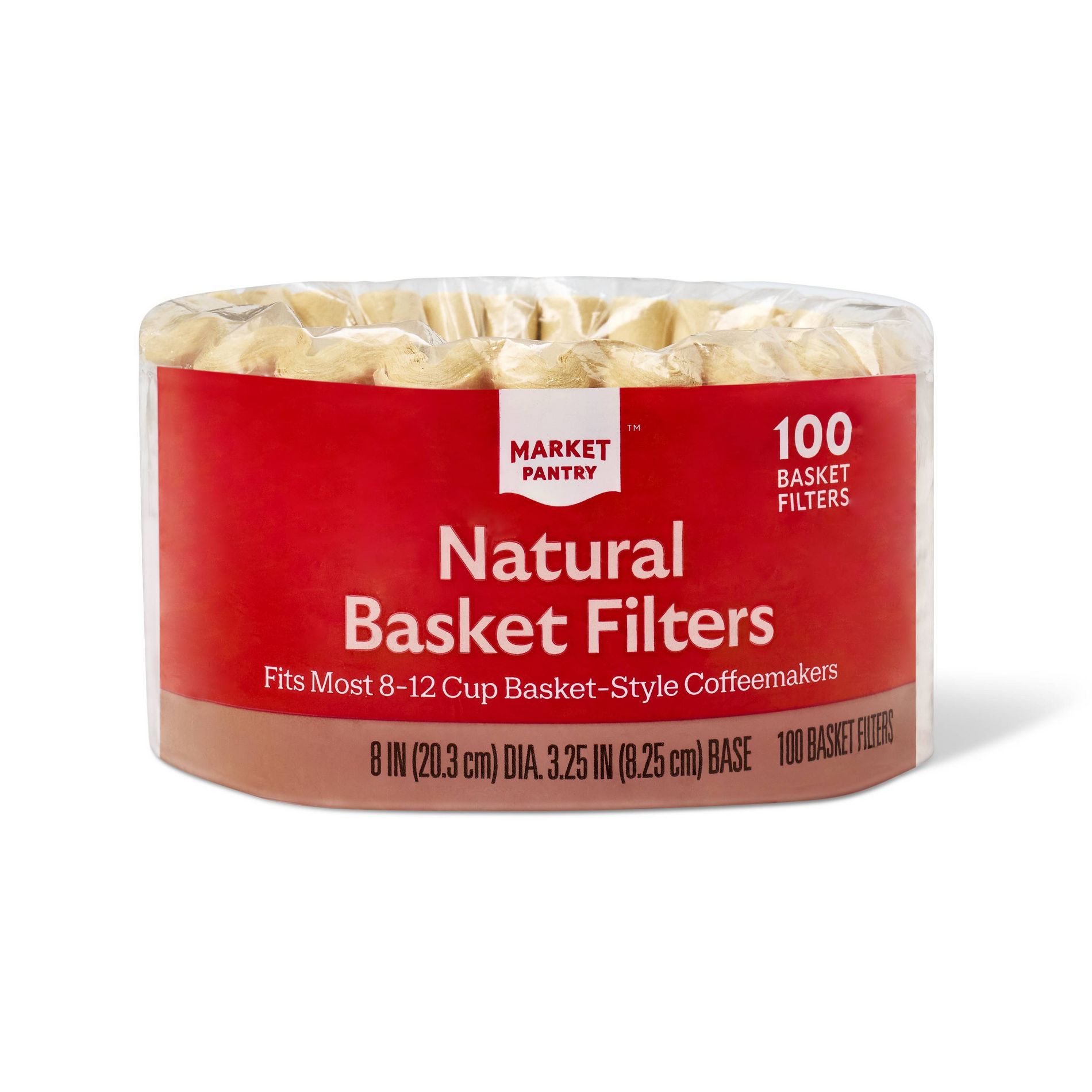 Natural Coffee Filters - 100ct - Market Pantry™