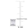 EVERLY JEWELRY | Sterling Silver 2 CT TGW DEW Emerald Cut Created Moissanite Stud Earrings - 3 of 4