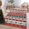 Christmas Area Rug Washable Rug Non-Slip Low Pile Farmhouse Rustic Festival Carpet - 3 of 4