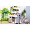 PAGED 65.7 Inch Potting Bench with 3 Shelves and 6 Drawers,Outdoor Storage Cabinet with 2 Bottom Cabinets and Side Hook,Potting Table for Garden - 2 of 4