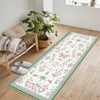 Area Rugs Modern Floral Rug for Living Room Bedroom,Low Pile Area Rugs Machine Washable Large Carpet for Dining Room Playroom Home Office Decor - 4 of 4