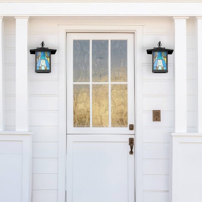 Elegant Bronze Mission-Style Outdoor Wall Lantern Sconce