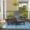 WestinTrends Malibu HDPE Outdoor Patio Folding Poly Adirondack Chair with Side Table (2-Piece Set) - 2 of 4
