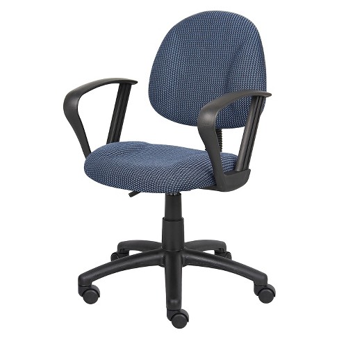 Boss Office Products Deluxe Posture Chair with Loop arms-blue