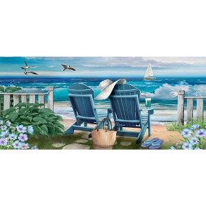 Briarwood Lane Summer Seaside Escape Mini Mat 22x10 Indoor Outdoor For Summer Doormat - 1 of 3
