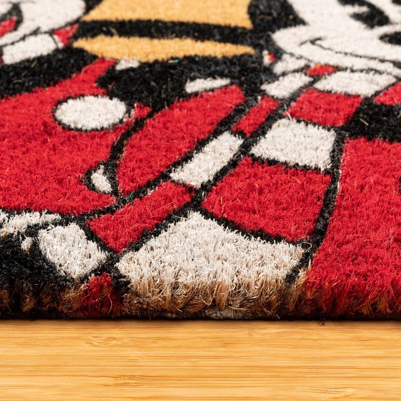 1&#39;5&#34;x2&#39;5&#34; Minnie and Mickey Winter Coir Doormat Red - Disney, 3 of 5