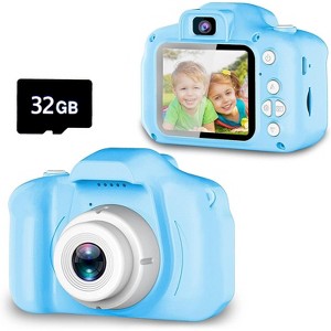 Link Kids Digital Camera 2" Color Display 1080P 3 Megapixel 32GB SD Card Selfie Mode Silicone Cover BONUS Card Reader Included Boys/Girls Great Gift - 1 of 4