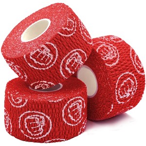 WOD Nation Bulk 3-Pack Weightlifting Hook Grip Tape, Comfortable & Stretchy Athletic Thumb Tape for Exercise (23ft Per Roll)- Red - 1 of 4