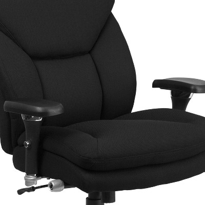 Ergonomic High Back Black Fabric Executive Swivel Office Chair with Lumbar Support