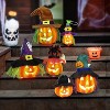 6 Pcs Light Up Halloween Pumpkins - Foam Jack O Lanterns Decor Indoor,Outdoor Large Trick Or Treat Bucket for Home - 2 of 4