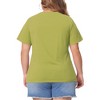 Agnes Orinda Women's Plus Size Basic Casual V Neck Short Sleeve Plain T-shirts - 4 of 4