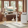 Itopfox Electric Standing Desk with Two Drawers, Adjustable Height Sit Stand Table with Storage Shelf and Splice Board, Maple - 3 of 4