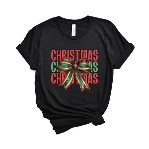 Simply Sage Market Women's Coquette Christmas Stacked Short Sleeve Graphic Tee - 1 of 4