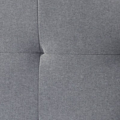 Queen Tara Square Tufted Linen-Look Upholstered Bed Frame