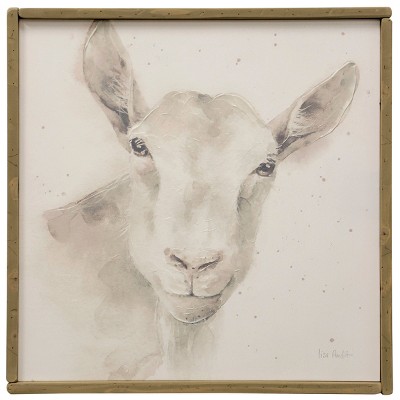 25.74" Lamb Farm Animal Handpainting Decorative Wall Art - StyleCraft