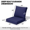 Crestlive Products Outdoor Deep Seat Cushion Set 24 x 24 inch Patio Furniture Cushions with Removable Cover for Chair Sofa Couch - 3 of 4