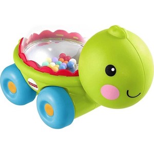 Fisher-Price Baby Crawling Toy Poppity Pop Turtle Push-Along Vehicle with Ball Popping Sounds for Infants Ages 6+ Months - 1 of 4