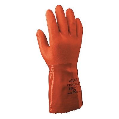 Showa  Chemical Resistant Gloves,Orange,Sz S,PR 620S-07