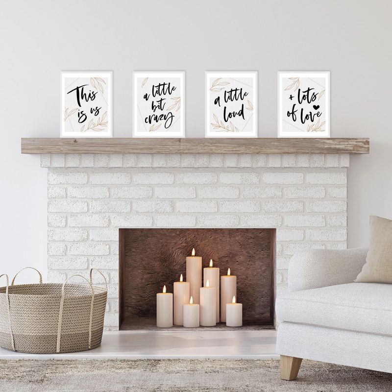 Big Dot of Happiness This is Us - Unframed Family and Living Room Linen Paper Wall Art - Set of 4 - Artisms - 8 x 10 inches, 2 of 8
