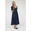 August Sky Women's Floral Jacquard Sweetheart Neck Midi Dress - 3 of 4