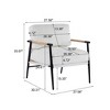 27.56" Modern Accent Chair with Plush Cushions, Minimalist Metal Frame, and Wooden Armrest Design – Perfect for Cozy Living Room - 2 of 4