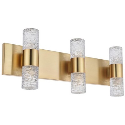 Vega Gold and Clear Glass 6-Light LED Wall Sconce