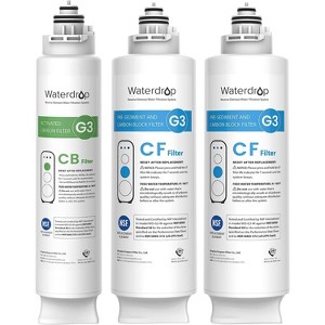 Waterdrop G3 Replacement Filter 1-Year Combo, Pack of 2 WD-G3-CF Filters and 1 WD-G3-CB Filter - 1 of 4