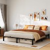 homfan Bed Frame, High Platform Bed Frame, Queen Size with Storage Space, Heavy Duty Steel Slat Support, No Screws Needed, Easy Assembly - 2 of 4
