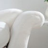 VYNXARIA Classic Sled Design Sofa Chair with Imported Tapered Birch Legs, Ergonomic Curled Edge Pillow,and High-Density Sponge Filling White - 3 of 4