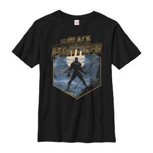 Boy's Marvel Black Panther Hexagon T-Shirt - 1 of 4