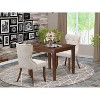HomeStock 3-Pc Mahogany Finish Solid Wood Top Dining Table Set - 2 of 4