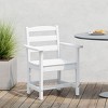 WestinTrends Ashore Outdoor HDPE Patio Classic Dining Arm Chair, White - 2 of 4