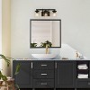 LNC Sturgeon 20-in 3-Lights Black with Clear Glass Modern Bathroom Vanity  Lights - 4 of 4