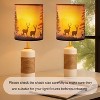 Angel Sar Deer Linen Tall Drum Lampshade, Set of 2 Natural Rustic Lamp Shades, 9.8x9.8x11.8 Inch with Spider Fitter for Table Floor Pendant Lights - 2 of 4