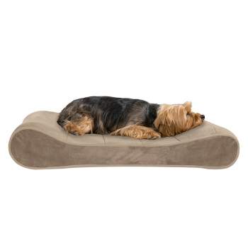 FurHaven Microvelvet Luxe Lounger Orthopedic Pet Bed for Dogs & Cats