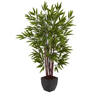 48" Artificial Bamboo Tree in Planter - Nearly Natural - 1 of 3