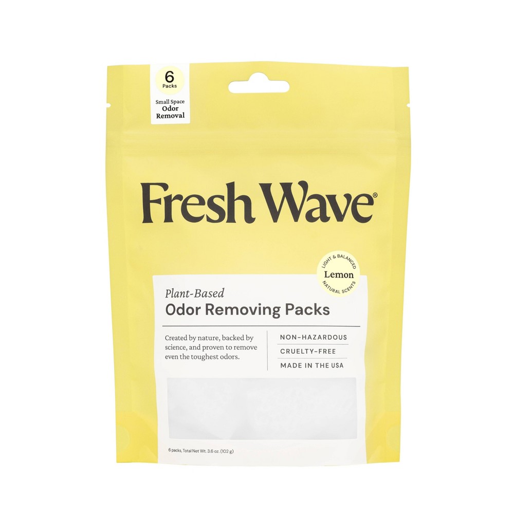 Photos - Air Freshener Fresh Wave Odor Removing Packs Lemon Scent - 6ct