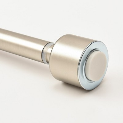 Cameo Adjustable Satin Nickel Stainless Steel Shower Curtain Rod 42"-72"