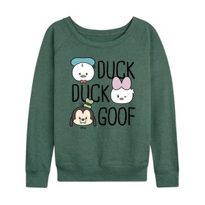 Women's - Disney - Duck Duck Goof Lightweight French Terry Slouchy - 1 of 4