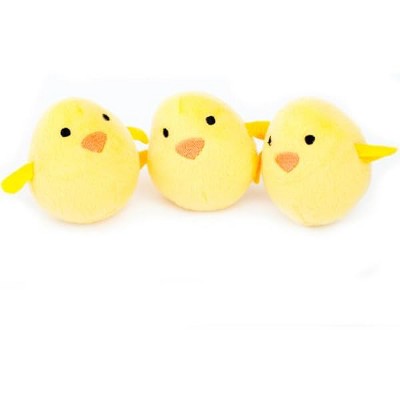 ZippyPaws 3-Pack Squeaky Replacement Burrow Toys for Dogs, Medium, Chicks
