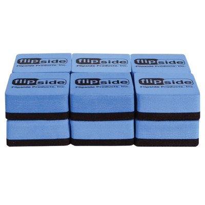 Flipside Products Magnetic Whiteboard Student Erasers, Flipside Logo, Set of 12 (Pack of 2)
