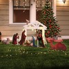 Sandinrayli Outdoor Lighted Nativity Set with 20 LED Lights, Holiday Yard Lawn Christmas Garden Decoration - 3 of 4